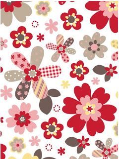 Flores diversas - Cartela com 10 adesivos