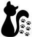 Gatinho Preto - Cartela com 10 adesivos