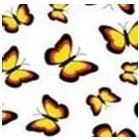 Borboletas amarelas - Cartela com 10 adesivos