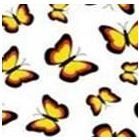 Borboletas amarelas - Cartela com 10 adesivos
