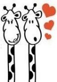 Girafas Apaixonadas - Cartela com 10 adesivos