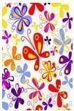 Borboletas coloridas - Cartela com 10 adesivos
